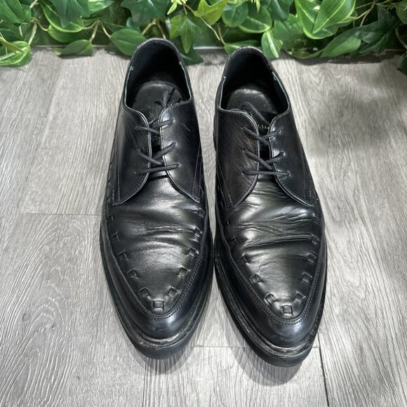 ALLSAINTS Men’s Black Derby Oxford Platform Point Toe Shoes Leather 13 EU 46 main image 11